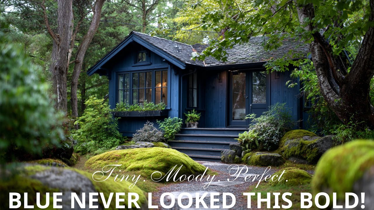 This Tiny Midnight Blue House Will Steal Your Heart and Hide It in the Garden!