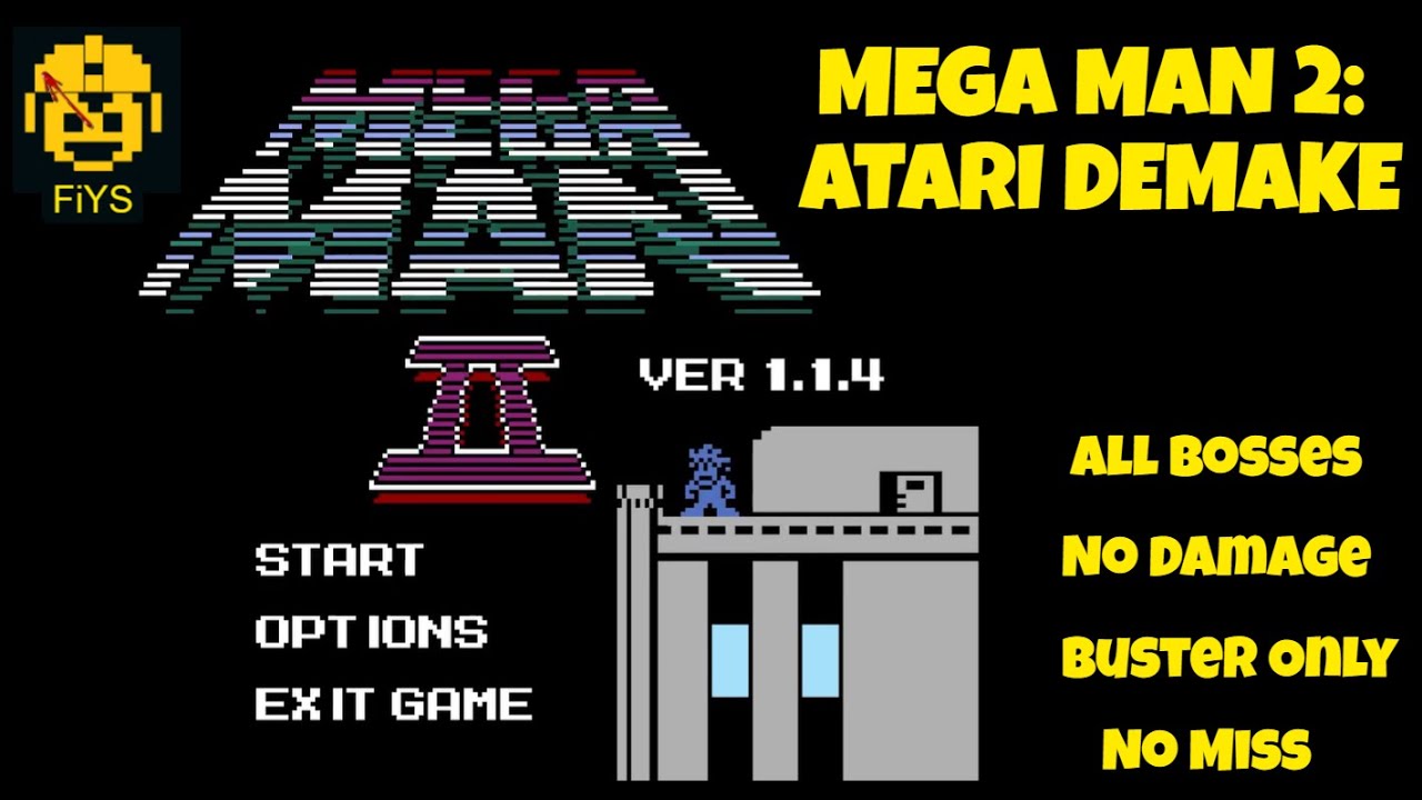Mega Man 2: Atari Demake - All Bosses, No Damage, Buster Only, No Miss + Ending