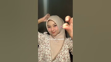 tutorial hijab segiempat simple