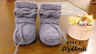 Baby boots , Cabled Boots , how to knit braided boots | 0 to 1 year | KNITTING TUTORIAL | BABY Uggs