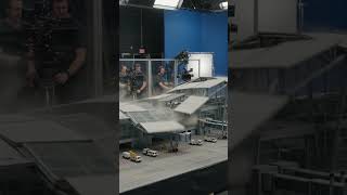 # Scene Title**Airport Terminal Roof Collapse — Practical Miniature Disaster**
