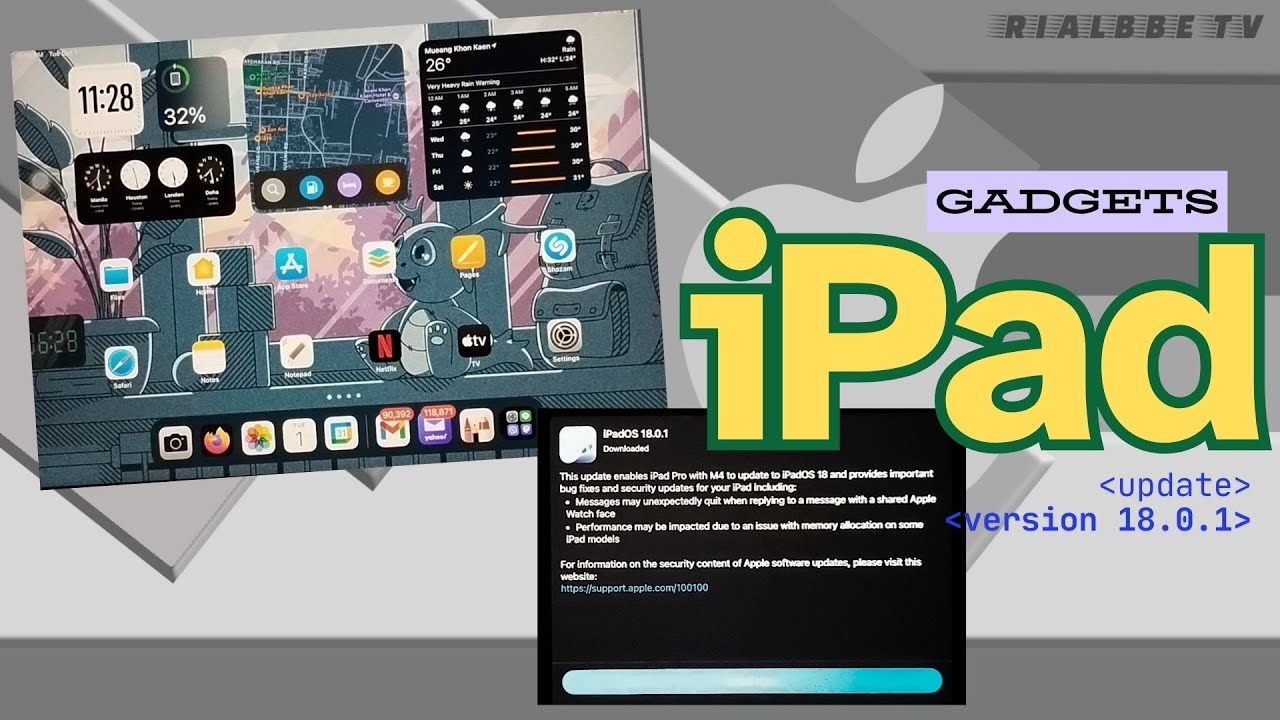 Gadgets - iPad 18.0.1 update! - YouTube