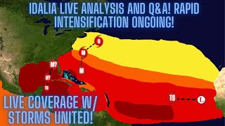 Idalia Analysis And Q&A! Rapid Intensification Ongoing! Live Coverage With Storms United!