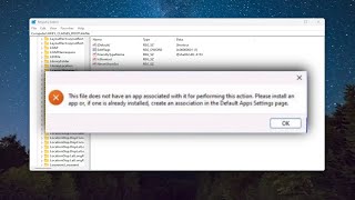 (Solved) This File Does Not Have An App Associated With It For Performing This Action