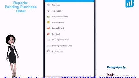 Pending Purchase Order Report in Biz Analyst Mobile Application