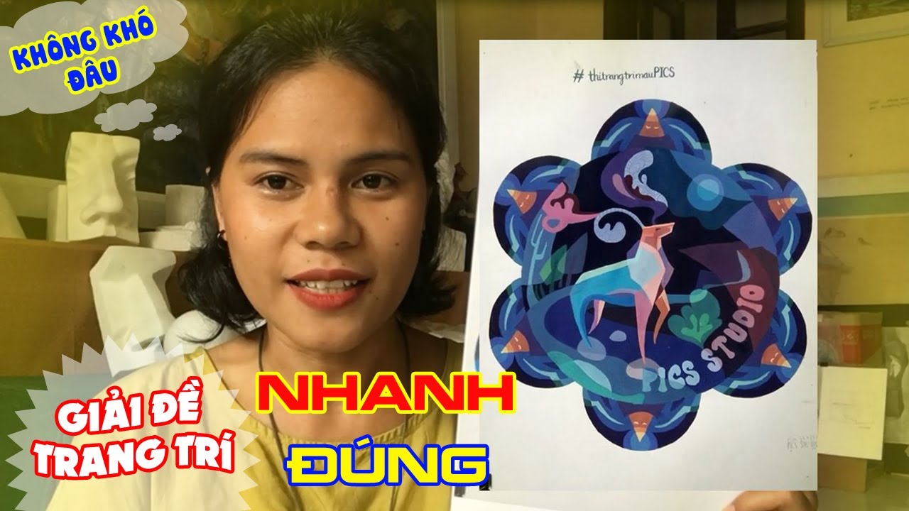 Hướng Dẫn Giải Đề Thi Trang Trí Màu Nhanh Và Đúng | Thiennubangnhi - Youtube