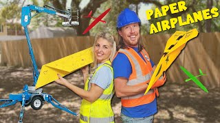 Building Paper Airplanes with Alex and Handyman Hal | Awesome Kids Show #handymanhal