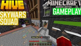 SKYWARS SQUAD GAMEPLAY - THE HIVE MINECRAFT BEDROCK