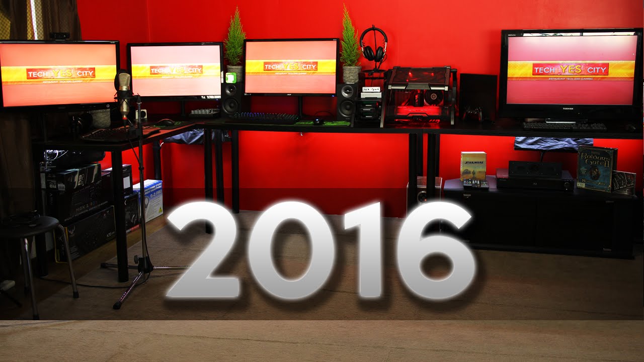 Tech Yes Citys Studio Black Red Gaming Setup 2016