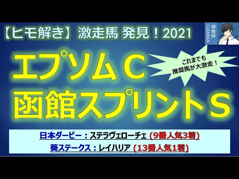 ＜エプソムカップ＆函館スプリントステークス＞【ヒモ解き】激走馬 発見！2021