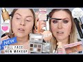 full face of NEW MAKEUP first impressions 💜 some disasters, some holy grails! 🤔