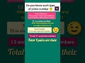 secret🤫 reveals Amazing Prime numbers Mathematics shorttricks Number Systems