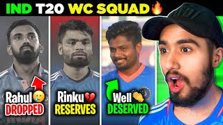 WTF! NO RINKU SINGH 💔 | Sanju Samson SELECTED 🥺 | IND T20 WC Squad