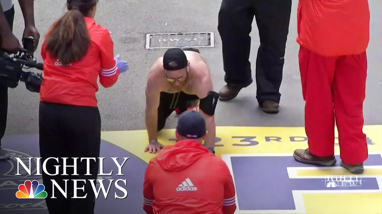 Inspiring Marine Who Crawled To Marathon Finish Prepares For New York Race | NBC Nightly News
