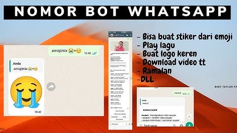 Update! Nomor bot WhatsApp terbaru bisa buat stiker emoji || Review iluser bot 2 #TUTORIALTIME