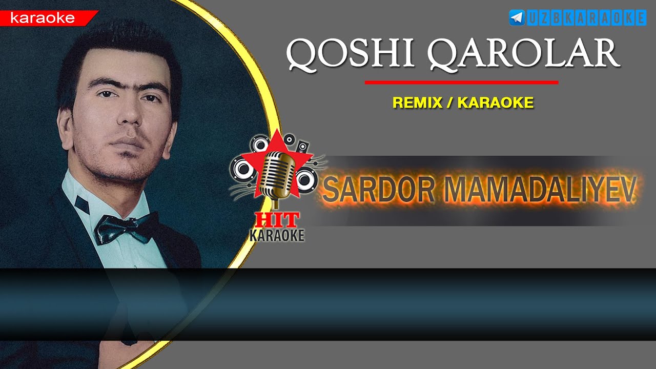 Sardor Mamadaliyev   Qoshi qarolar remix karaoke minus