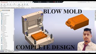 How to Design a Blow mould in Solidworks or Gallon Blow Mold Designing (Advance Tutorials)