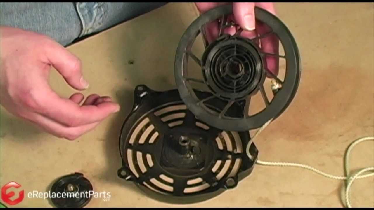 How to Repair a Small Engine Recoil Starter - YouTube