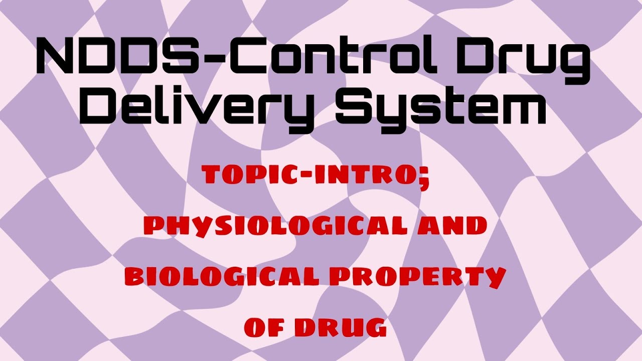 Control Drug Delivery System part 1 || 7th sem || 4th year      