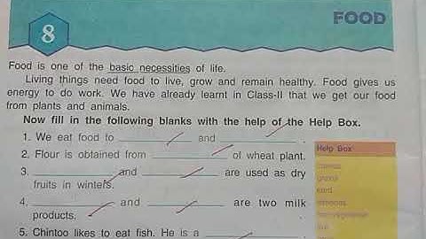 DAV Nahan Class-III Science Lesson-8, Part-1