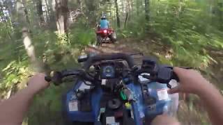 Driving the Suzuki Quadrunner 300 We switched bikes