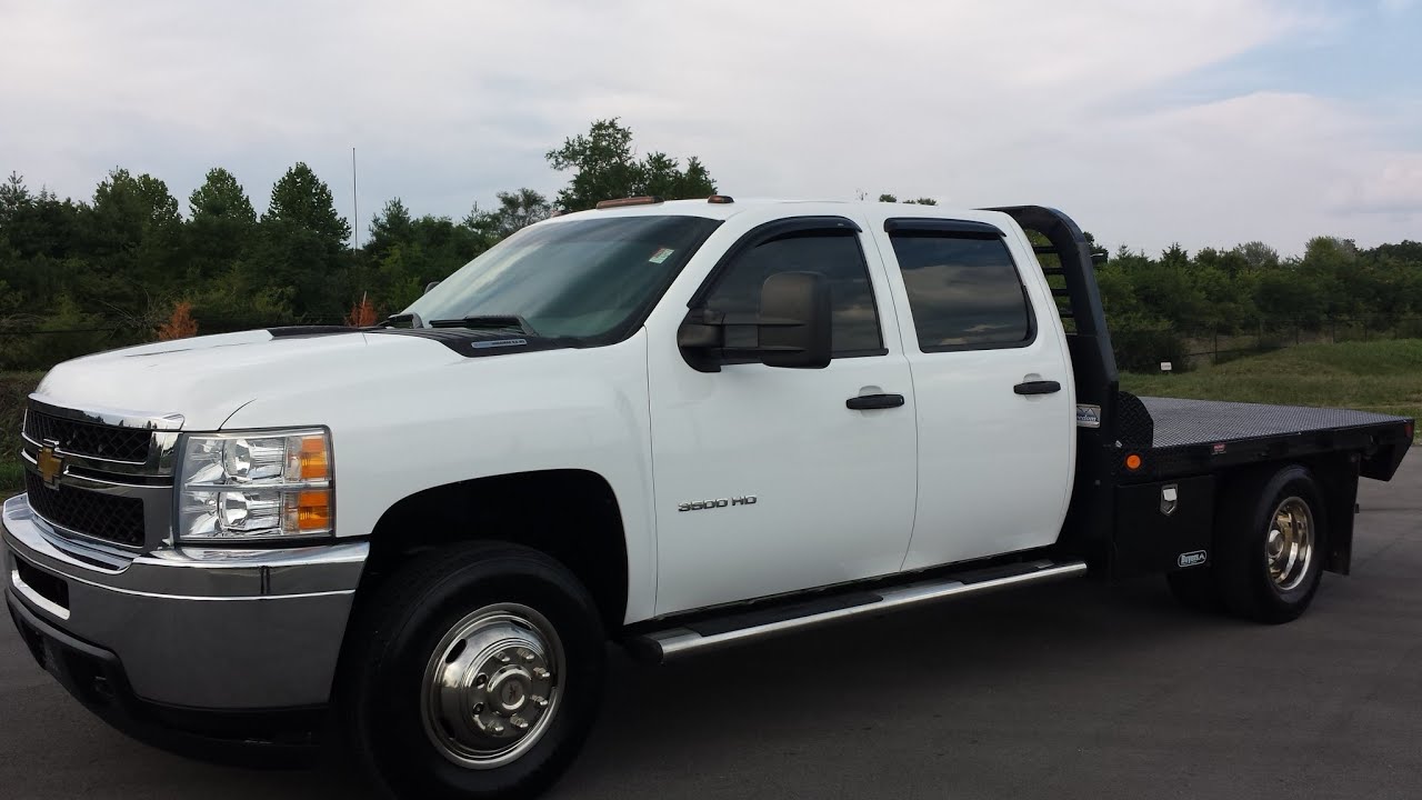 sold.2011 CHEVROLET SILVERADO 3500 CREW CAB DRW 4X4 6.6 DURAMAX FLAT