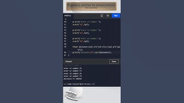 How to calculate the distance between two points in c language #12program