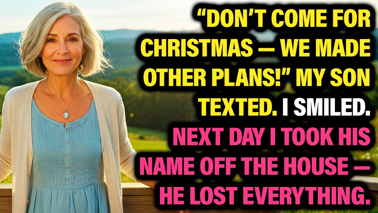 Don’t Come Christmas — You Are Not Our Family! My Son Texted. I Smiled. Next Day He Lost Everything