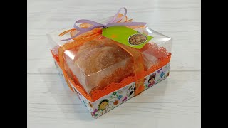 Caja de Acetato para pan de muerto o dulces.