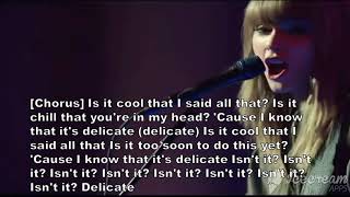 Delicate By Taylor Swift Video Karaoke/Lyrics Duet