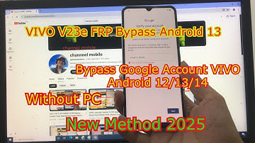 VIVO V23e FRP Bypass Android 13 - Unlock Google Account (2025 Method) | vivo Android 12/13/14 frp
