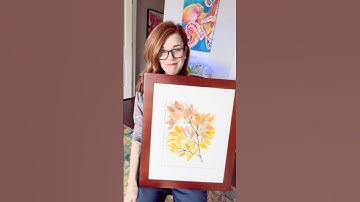 Herfstbladeren in aquarel