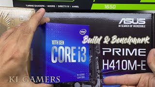 intel Core i3 10100 ASUS PRIME H410M-E GTX 1650 Gaming PC Build Benchmark