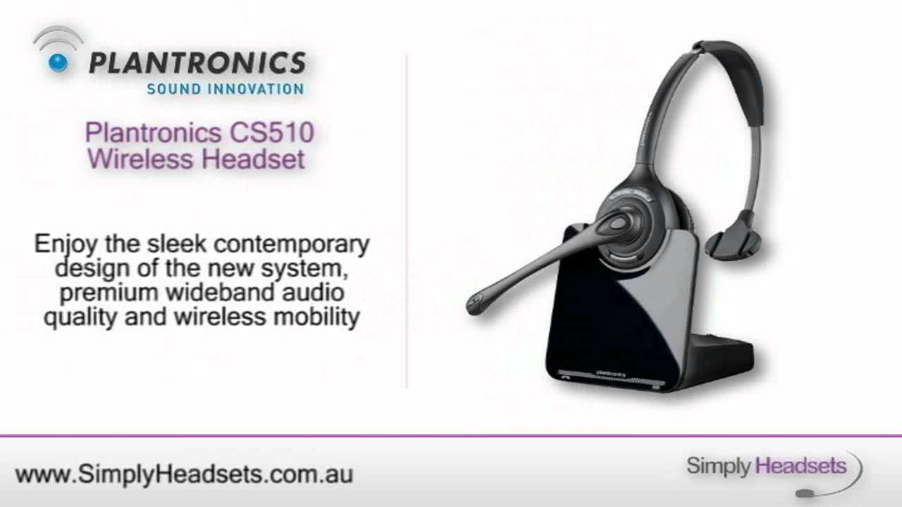 Plantronics CS510 Wireless Headset Video Overview - YouTube