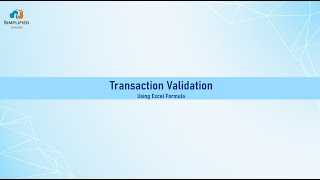 Transaction Validation - Simplified Loader Video Tutorials