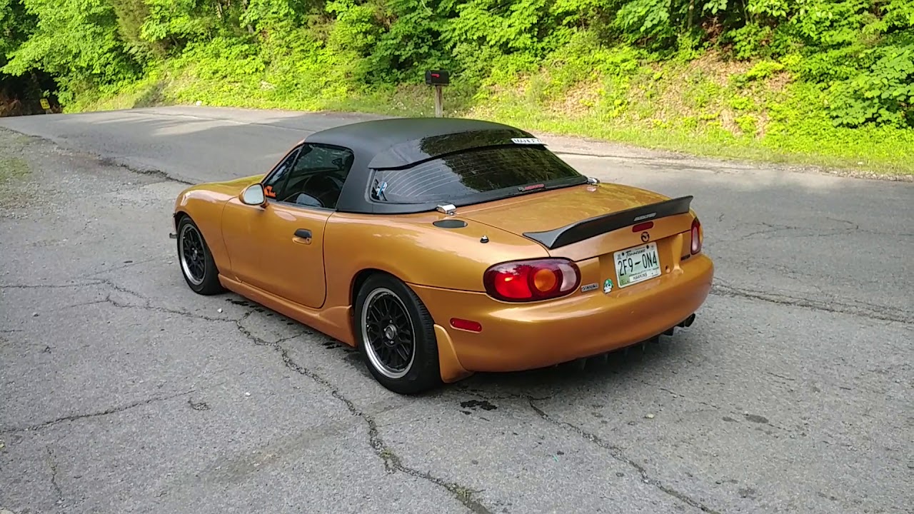 2000 Mazda Miata Magnaflow 20" Glasspack YouTube