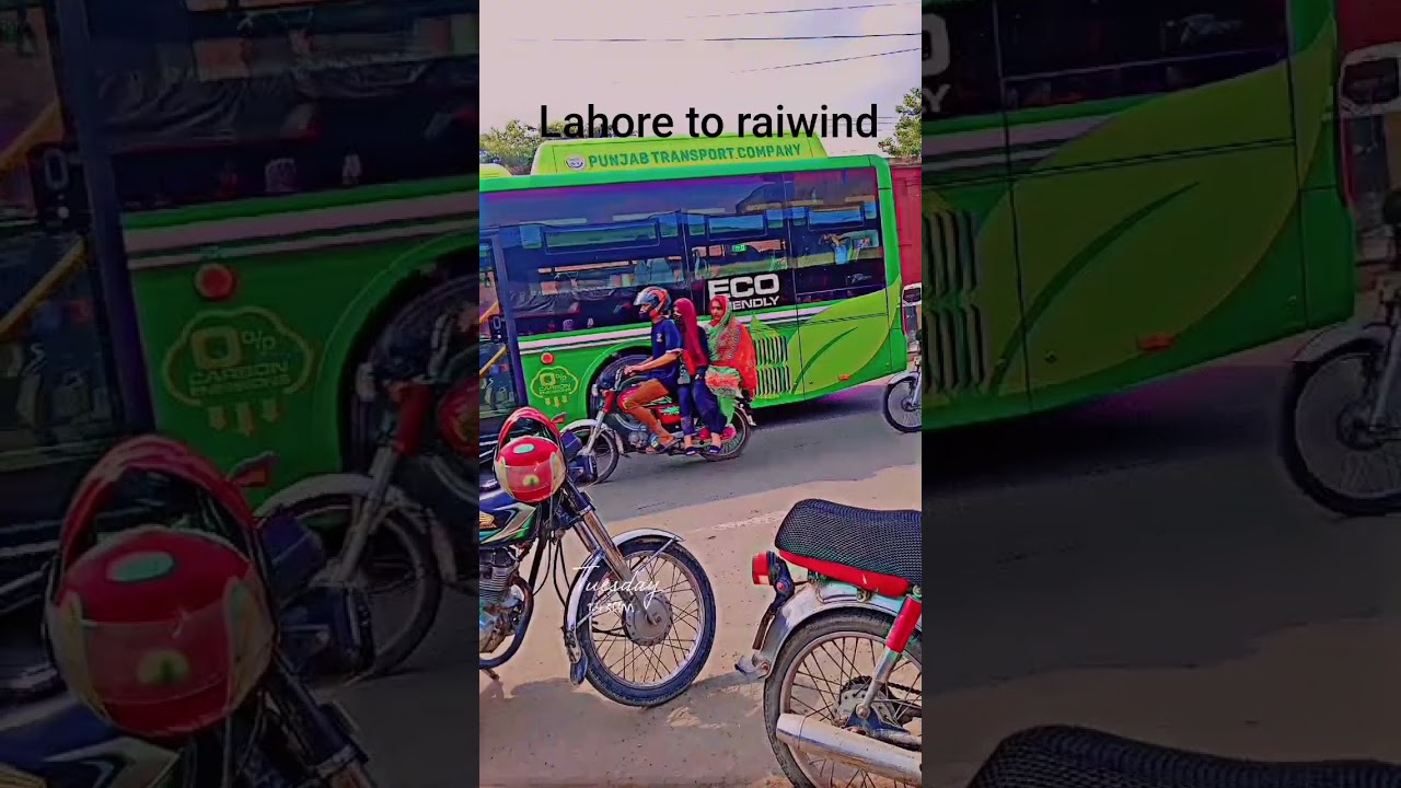 Lahore to raiwind bus service on and raiwind road city bus  please like share subscribe 