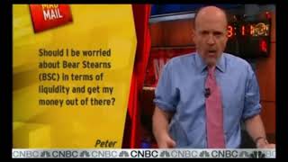 Jim Cramer Sells Bear Stearns! https://youtu.be/tmpBnB2LX9M