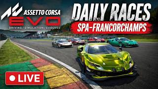 🔴LIVE: Assetto Corsa Evo Daily Races at Spa!