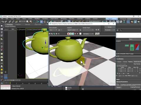 TUTORIAL BIGINNER 3Ds MAX  Materials Diffuse color  Raytrace  Checker  Bump