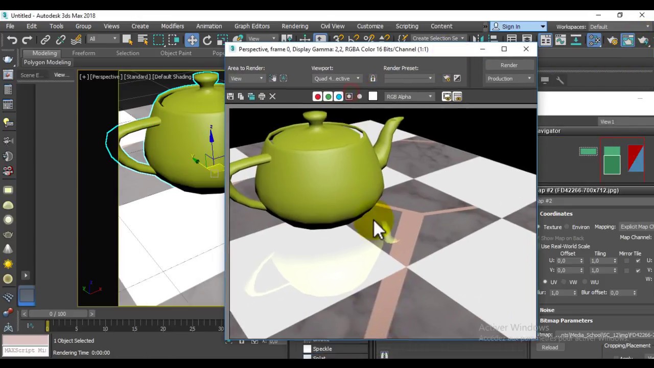 TUTORIAL BIGINNER 3Ds MAX  Materials Diffuse color  Raytrace  Checker  Bump
