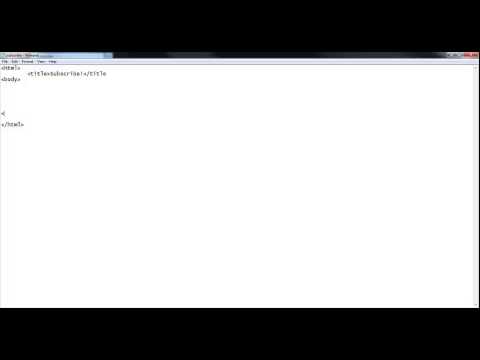 HTML Tutorial 1 - Designing A Website In Notepad - Basics and Beginnings