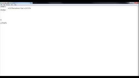 HTML Tutorial 1 - Designing A Website In Notepad - Basics and Beginnings