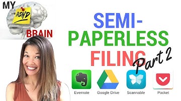 My ADHD Brain: Semi-Paperless Filing - Part 2 Evernote, Scannable & Pocket