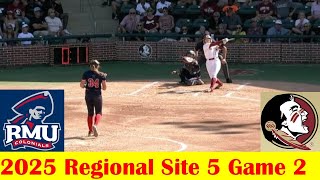 Robert Morris vs #5 Florida State Softball Game Highlights, 2025 NCAA Regional Site 5 Game 2 screenshot 4