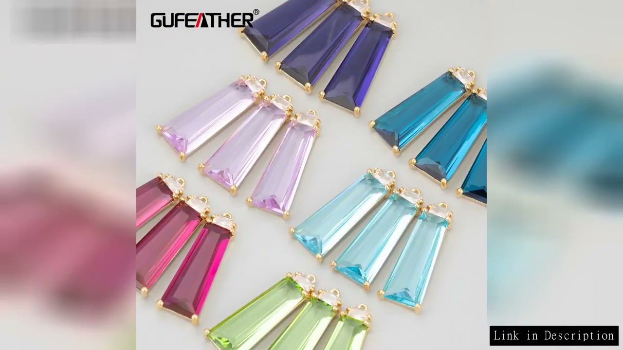 GUFEATHER,4pcs/lot,ME94,jewelry accessories,18k gold rhodium plated,copper,glass,hand made,charms,je