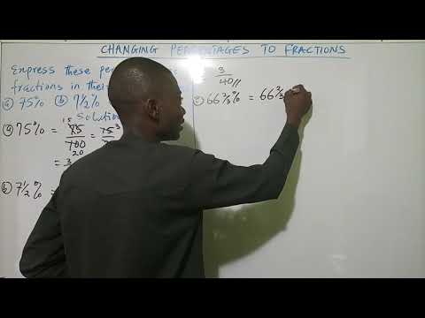 Joshua Okwuwe Online Maths - CHANGING PERCENTAGES TO FRACTIONS