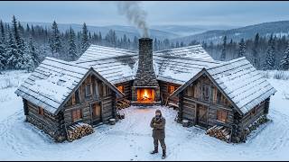 He Built Four Cabins and Connected Their Roofs Into One — All Four Families Heated by a Single Fire