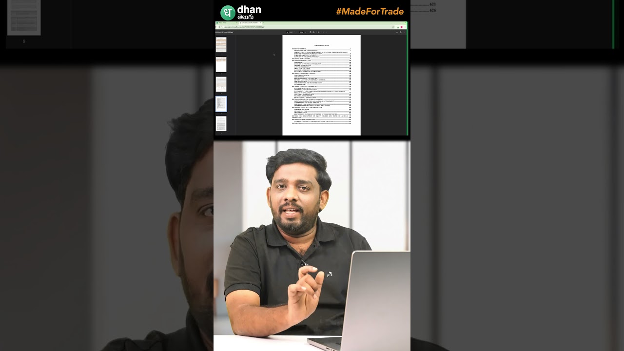 DRHP Document for Analysis of Company | IPO on Dhan | IPO telugu