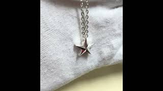 仁尾彫金 オーダー品 シルバーネックレス『立体スターペンダント